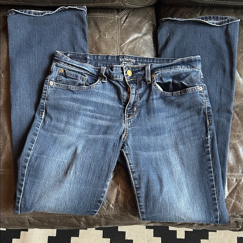Signature by Levi Strauss Women's Dark Blue Straight Leg Jeans